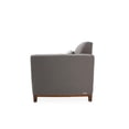 thumbnail image 3 of Michael Amini Brooklyn Walk Wood & Fabric Accent Chair in Gunmetal Gray, 3 of 6