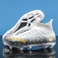 thumbnail image 3 of Botas de fútbol profesionales para hombre, zapatos transpirables para entrenamiento en interiores y exteriores, tacos de hierba, envío directo, 3 of 5