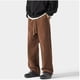 thumbnail image 5 of Pantalones de pana para hombre, de longitud completa, holgados, de color liso, talla grande, con cordón, rectos, para hombre, 5 of 6