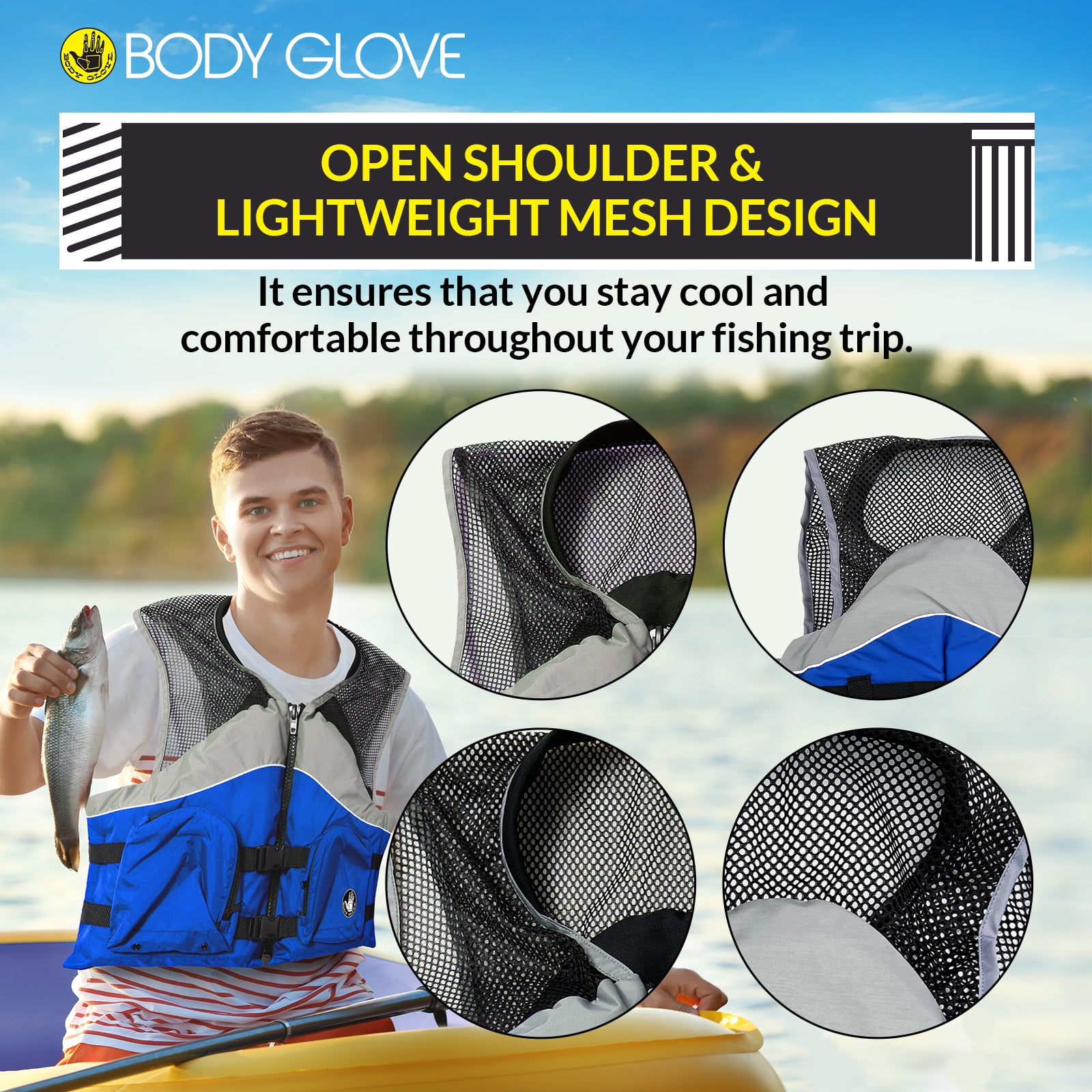 Body Glove Cove Unisex Nylon Fishing Vest - Unisex Adult,Red,M