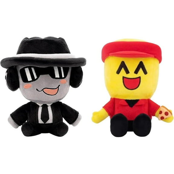 2Pcs 8-Inch Forsaken Chance & Elliot Plush Toy – Handmade Durable Soft Chance & Elliot Stuffed Dolls for Forsaken Video Game Fans