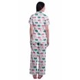 thumbnail image 4 of Moomaya Printed Cotton Shirt Pajamas Notch Collar Sleepwear WoMen's Pajama Set, 4 of 6