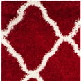 thumbnail image 4 of SAFAVIEH Hudson Aline Geometric Shag Area Rug, Red/Ivory, 6' x 9', 4 of 4