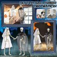 thumbnail image 2 of D Halloween Movable Skeleton Human Model Skulls Full Body Mini Figure Scary 4 W5 G8Q4, 2 of 9