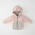 thumbnail image 5 of Odeerbi Toddler Winter Coat Kids Boys Girls Outerwear Jackets Newborn Baby Warm Coat Knit Outwear Hooded Jumpsuit Pink, 5 of 6