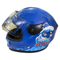 thumbnail image 4 of Casco Infantil  Bloosom Azul Cerrado Con Luz Shark Attack Brillante Azul, 4 of 4
