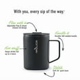 thumbnail image 2 of Vacuum Insulated Stainless Steel Hot1 Mug With Lid And Handle, Black, 14 Oz., 2 of 6