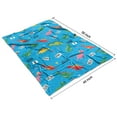 thumbnail image 4 of Blue Cartoon Dinosaurs WordsHearts Pattern Blanket,Comfortable Soft Lamb Wool Throw Blanket,All Season,Warm Lightweight Blankets for Sofa Bed Couch Living Room Chair,40"x50", 4 of 4
