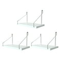 thumbnail image 3 of Masteelf  3 Pcs Wall Shelf Floating Shelves Rack Mounted Organizers White, 3 of 8