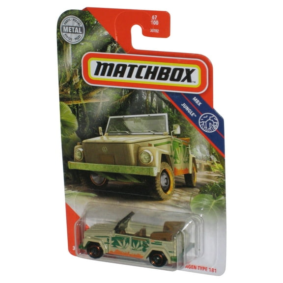 Matchbox MBX Jungle (2020) Green 1974 Volkswagens Type 181 Toy Car 67/100