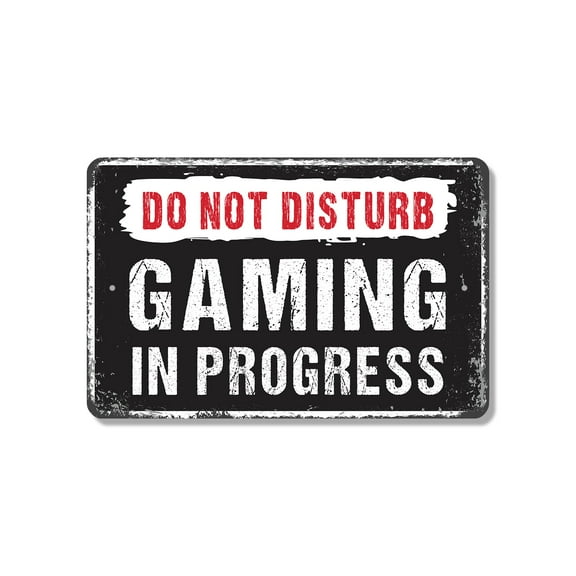 Do Not Disturb Gaming In Progress 11 Inch x 17 Inch Novelty Plastic Sign Respawns In Session Durable Weatherproof UV Protected Perfect for Bedrooms Game Rooms Dorms Fun Gift for Gamers