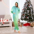 thumbnail image 6 of IAUYY Unisex Adult Onesie Pajamas Ultra-Soft Crystal-Soft Fabric, Halloween Adult Onesie Pajamas Adults,With a Zipper Plus Size Onesie Pajamas, Minimalist Blue Gradient Details, 6 of 7