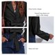 thumbnail image 4 of Chaqueta corta de pana de manga larga con botones en la parte delantera y cuello vuelto para mujer con cinturón negro L, 4 of 5