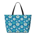 thumbnail image 2 of Pofeuu Daisies Flowers Print Beach Bag,Waterproof Sandproof Beach Tote Bag, Large Capacity Foldable Beach Bags for Women, 2 of 7