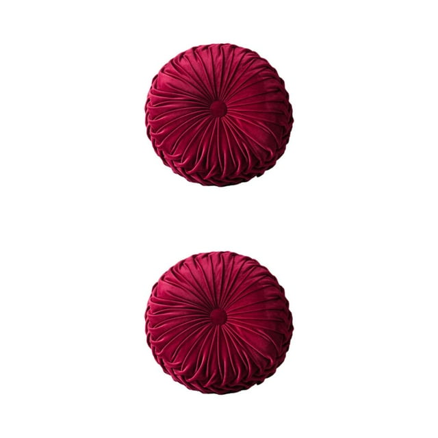 mmirethe Polyester Comfortable And Soft Throw Pillow For Decorative Touch Soft And Comfortable Cushion Pillow Wine-red 38CM 2Set