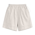 thumbnail image 5 of Bixock Maternity Shorts High Waisted Over The Belly Workout Cargo Pants with Pockets Cotton Linen Blend Wide Leg Pregnancy Pants with Pockets Maternity Clothes, 5 of 6