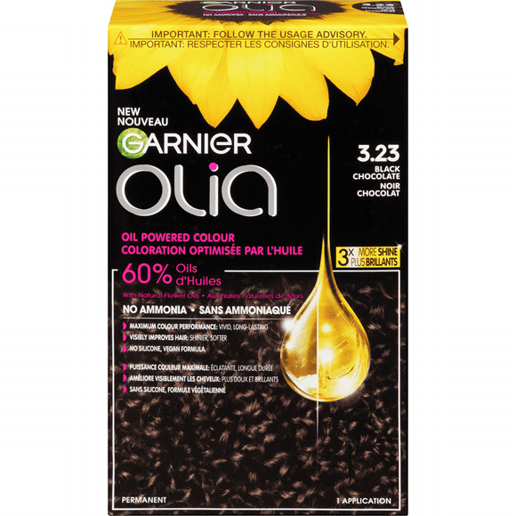 Garnier Olia Permanent Hair Dye No Ammonia and Oil Powered, 1 pack Black Chocolate 1 ea