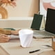 thumbnail image 5 of Vaso De Plástico Vaso multiusos de plástico de 9x8,5 cm, apto para uso alimentario, con asa giratoria para bebidas frías y calientes, blanco (1 unidad). Rkxzt, 5 of 8
