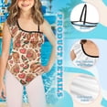 thumbnail image 6 of Uorisanigo One Piece Bathing Suits for Girls Size 7-8 Quick Dry Tankini Swimsuit with Ruffled Sleeve Straps Capybara Watermelon Swimwear, 6 of 7