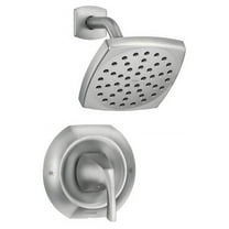 Moen Lindor 82506SRN Spot Resist Brushed Nickel 1-Handle Shower Faucet with Valve