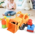 thumbnail image 4 of Conjunto de Bulldozer colorido, bloques de construcción, coche, vehículo, juguete, ladrillos, juguetes educativos para niños, 4 of 8
