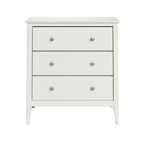 Jela Solid 3 Drawer Dresser - White