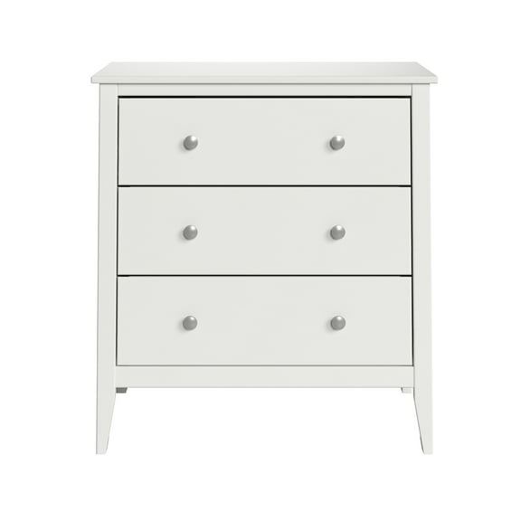 Jela Solid 3 Drawer Dresser - White