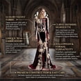 thumbnail image 2 of Zydvens Women Gothic Skeleton Maxi Dress Costume - Vintage Bone Floral Print Long Sleeve Evening Gown Elegant Halloween Costume Party Floor Length Ball Dress for Halloween Party, 2 of 6