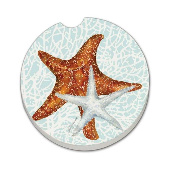 Thirstystone "Seas The Day Starfish" Single Coaster for Vehicle Cup Holder