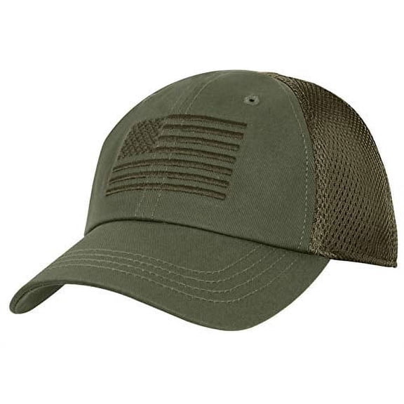 Rothco Multicam Mesh Back Cap With Embroidered US Flag, Olive Drab, 522