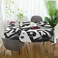 thumbnail image 6 of GZHJMY Graffiti Rectangle Tablecloth, Waterproof Stain Wrinkle Resistant Washable Polyester Table Cover for Picnic Dinner Holiday Kitchen Party Decor, 60 x 108 in Home Decor, 6 of 7