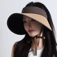 thumbnail image 5 of SAWOBUUN Women Wide Brim Sun Visor UV Protection Beach Sun Hat Adjustable Summer Cap with Neck Flap, 5 of 6