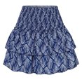 thumbnail image 3 of Skirts for Women Skirt Half-Length Womens Pleated Flowy Print Floral Fashion Short Skirt Spring Summer Everyday Wardrobe Dark Blue XS, 3 of 5