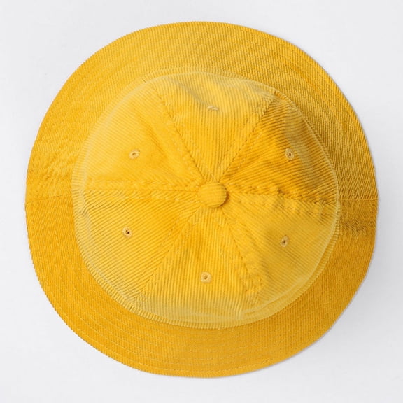 Toyvian bucket hats for woman dome Sun Protection Yellow 1Pack
