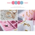 thumbnail image 4 of Xinxinyy Large Wooden Jewelry Storage Boxes With Locks Key Jewelry Boxes Rings Earring Bracelets Organizer Mirror Holder Claret, 4 of 4
