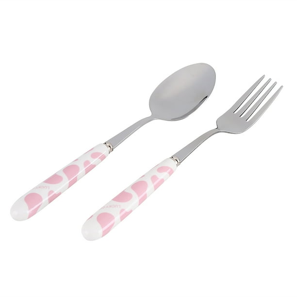 Vajilla de cubiertos de cocina NikouMX 2 piezas acero inoxidable cuchara tenedor