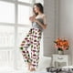 thumbnail image 5 of Balery Halloween Mouth Pantalones de pijama para mujer, pijamas ultraligeros, pantalones de estar por casa-Medium, 5 of 6