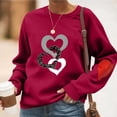 thumbnail image 2 of Horkkom Heart Sweatshirts for Women Long Sleeve Valentines Day Sweaters Heart Print Crewneck Pullover Sweatshirts XL, Gifts for Women, 2 of 6