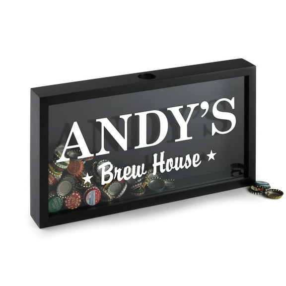 Personalized Bottle Cap Shadow Box - My Bar