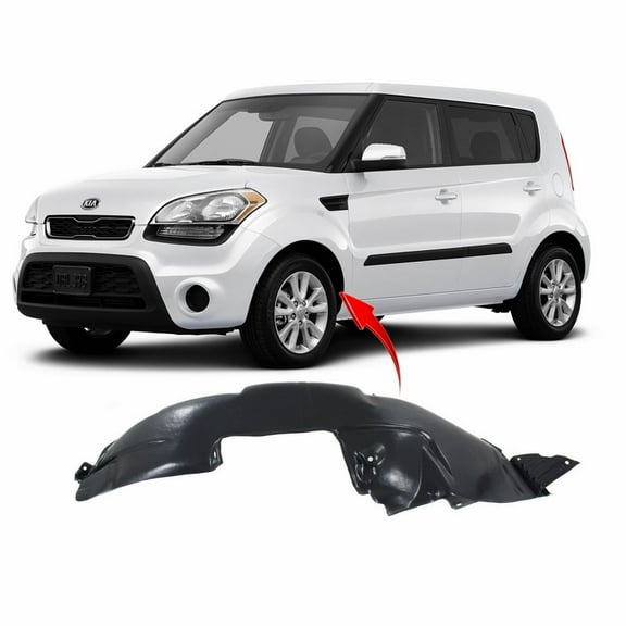 DCP Front Left Driver Side Fender Liner For 2012-2013 Kia Soul KI1248127