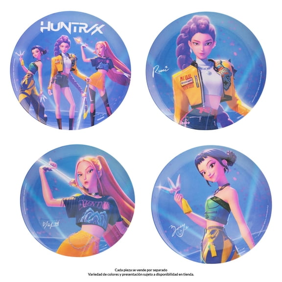 Plato Mediano Prichos Guerreras K-POP de Melamina Varios Diseños 1 pieza