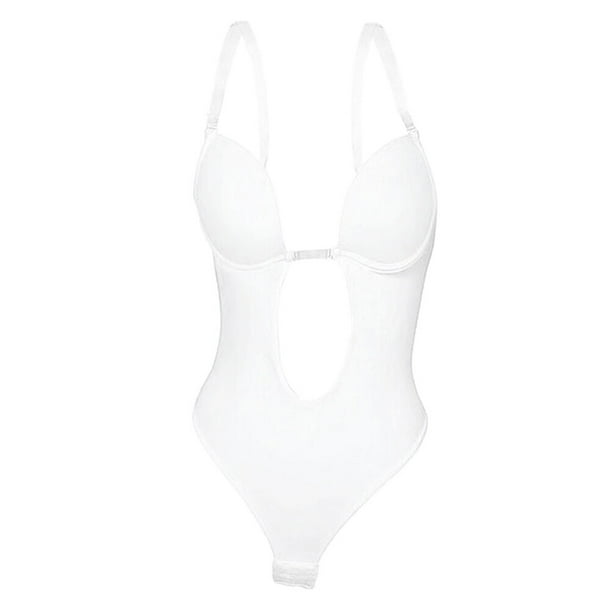 Corsé sin espalda para mujer, faja invisible, práctico sujetador moldeador adelgazante, corsé blanco, talla M