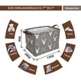 thumbnail image 2 of Howarmer Rectangular Storage Basket, Collapsible Laundry Basket, Waterproof Canvas PE Coating Large Storage Bins Gift Baskets for , Office, Bedroom, Clothes,s - Elk Arrow, 2 of 6