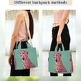 thumbnail image 4 of FORMRS Womens Corduroy Tote Bag Crossbody Shoulder Handbag with Pocket, Big Pink Cheetah, 4 of 7