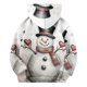 thumbnail image 5 of Sudadera con capucha para niños, de manga larga, con estampados navideños, informal, holgada, con forro polar para mayor calidez, sudadera con capucha de manga larga y cuello redondo para niñas, parte, 5 of 5
