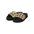 thumbnail image 5 of New Women Refresh Purdy-01 Leatherette Faux Pearl Studded Caged Footbed Slide, 5 of 5