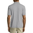 thumbnail image 2 of Hanes 504 Cotton-Blend Jersey Mens Polo With Pocket Size 4 Extra Large, Ash Grey, 2 of 6