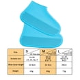 thumbnail image 3 of Cubrezapatos Cubierta de zapatos antideslizante impermeable reutilizable Bota de lluvia para exteriores de silicona (Azul S) Wdftyju Libre de BPA, 3 of 3