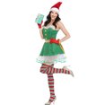 thumbnail image 3 of Disfraces de Halloween 2024 M-XL niñas sexy disfraz de Navidad nuevo adulto femenino día de Año Nuevo disfraz de actuación de baile traje de Navidad verde, 3 of 4