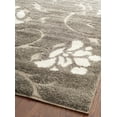 thumbnail image 5 of SAFAVIEH Florida Davin Floral Shag Area Rug, Smoke/Beige, 4' x 4' Square, 5 of 7